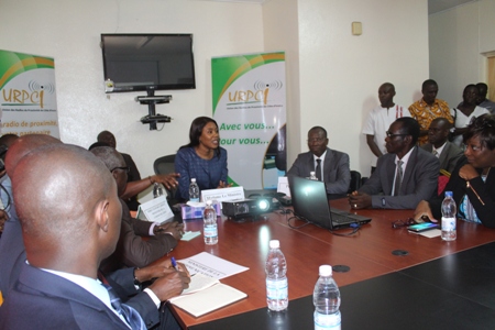 LE MINISTRE DE LA COMMUNICATION EN VISITE A L'URPCI